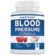 Longevity Blood Pressure Formula - Clinically formulated - With Hawthorn & 15  all natural ingredients
