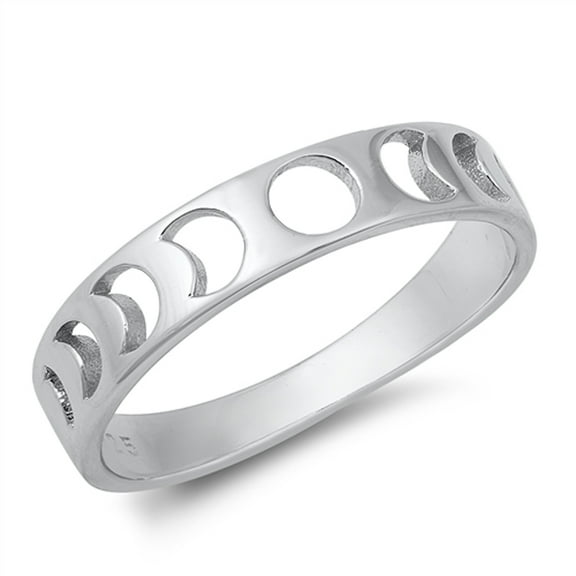 Moon Phases Mystic Wholesale Ring .925 Solid Sterling Silver Band Jewelry Female Male Unisex Size 5
