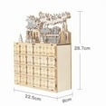 thumbnail image 3 of Honmine Wooden Advent Calendar with LED Lights, 24 Day Countdown to Christmas, Festive Desktop Decoration for Home, Office, Holiday Gift and Craft, 3 of 5