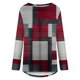 thumbnail image 4 of ICHUANYI Clearance Women Fashion Casual Socket Geometry Printed Long Sleeve Round-Neck Tops(Red, M) ICHUANYI WER2023081405153, 4 of 5