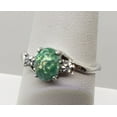 thumbnail image 5 of Size 8, Green Fire Opal Silver Ring, 5 of 6