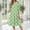 Green, variant on Dresses For Women 2026 Round Neck 3/4 Sleeve Polka Dot A-Line Casual Dress Pink L