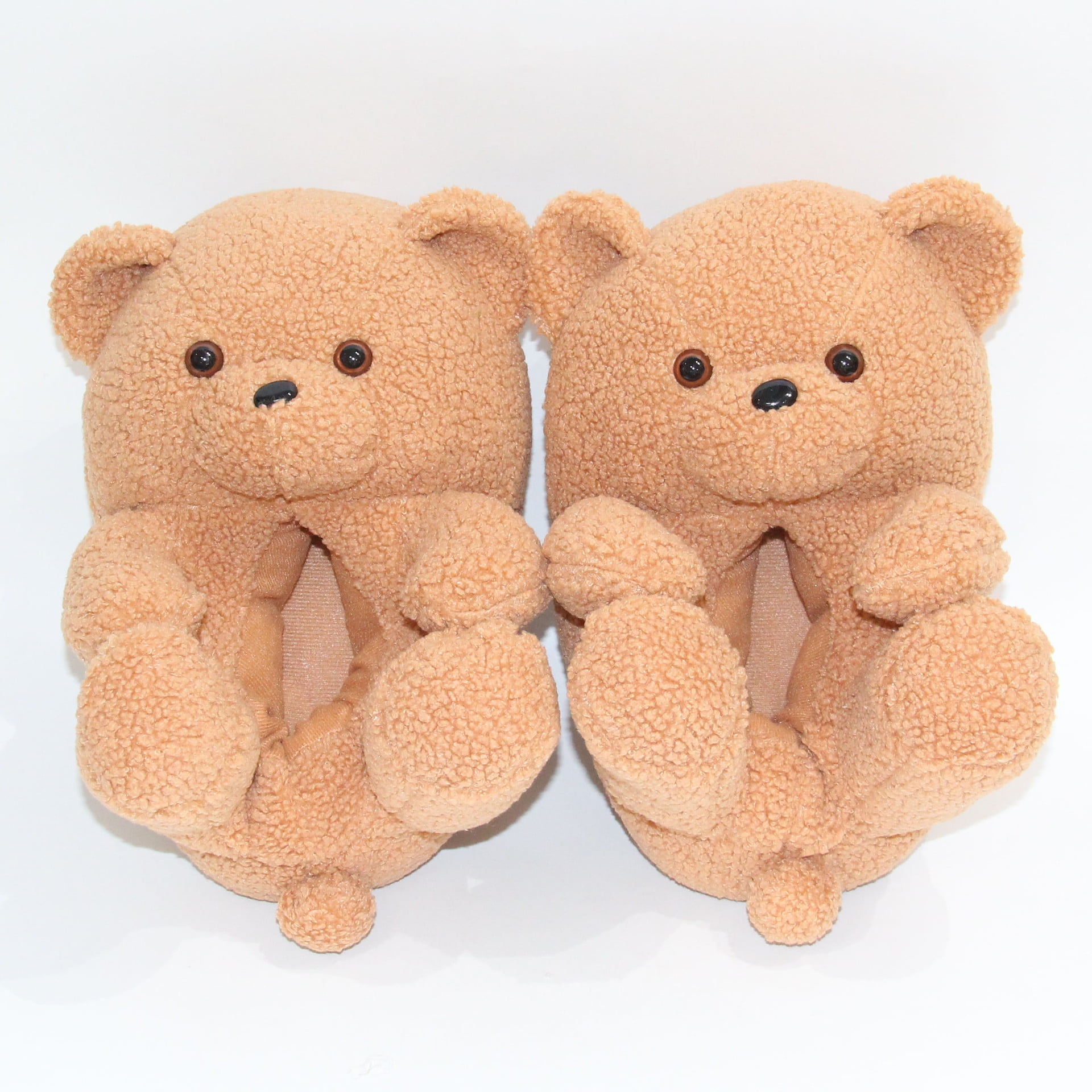 Teddy Bear Slippers Cute Kids Soft AntiSlip Plush Animal House Indoor
