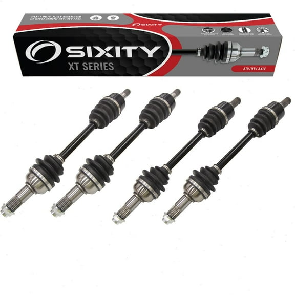 4 pc Sixity XT Front Rear Left Right Axles compatible with Yamaha YFM450 Kodiak 450 EPS SE YFM550 Grizzly FI 4x4 Auto YFM700 YFM700K 2007-2019
