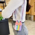 thumbnail image 3 of pop figet juguetes monederos mini de silicona suave unicornio cartera bolsas de regalo de los niños cremallera de alta capacidad paquete de la tarjeta de la correa del cordón caso, 3 of 4