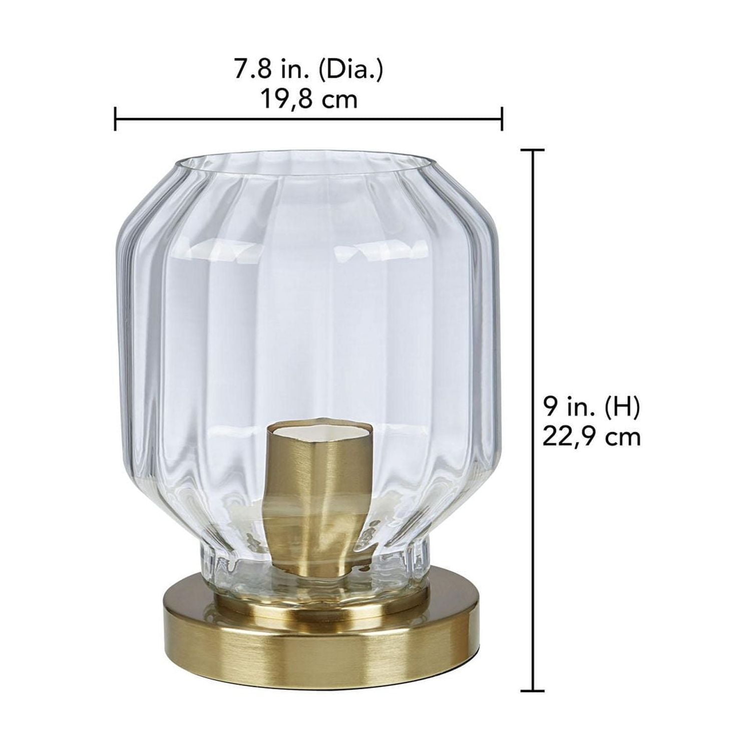 Lampe décorative HOMETRENDS 22,9 cm, éclairage vers le haut