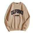 thumbnail image 2 of California Sweatshirts for Women Long Sleeve Crewneck Casual Sweatshirt Pullover Tops Fall Winter Outfits Streetwear, 2 of 3