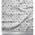 thumbnail image 1 of Soimoi polyester Crepe Fabric Snowflake Artistic Print Fabric by the Yard 42 Inch Wide, 1 of 3