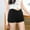 Black, variant on Pregnant Women's Plus Size Solid Color Comfortable Wear-proof Pants Shorts Leggings White L