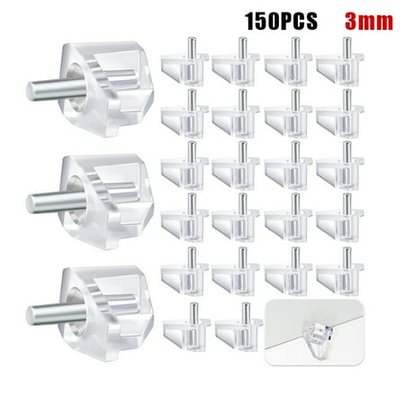

3MM Multipurpose Shelf Support Pins Transparent PVC Cabinet Shelf Support Peg Easy Installation New
