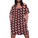 thumbnail image 2 of Vestido holgado con bolsillos y corazones en color rosa y negro, conjuntos de verano para mujer, vestidos de cumpleaños 2025 para mujer, vestidos de verano para mujer, 2 of 7
