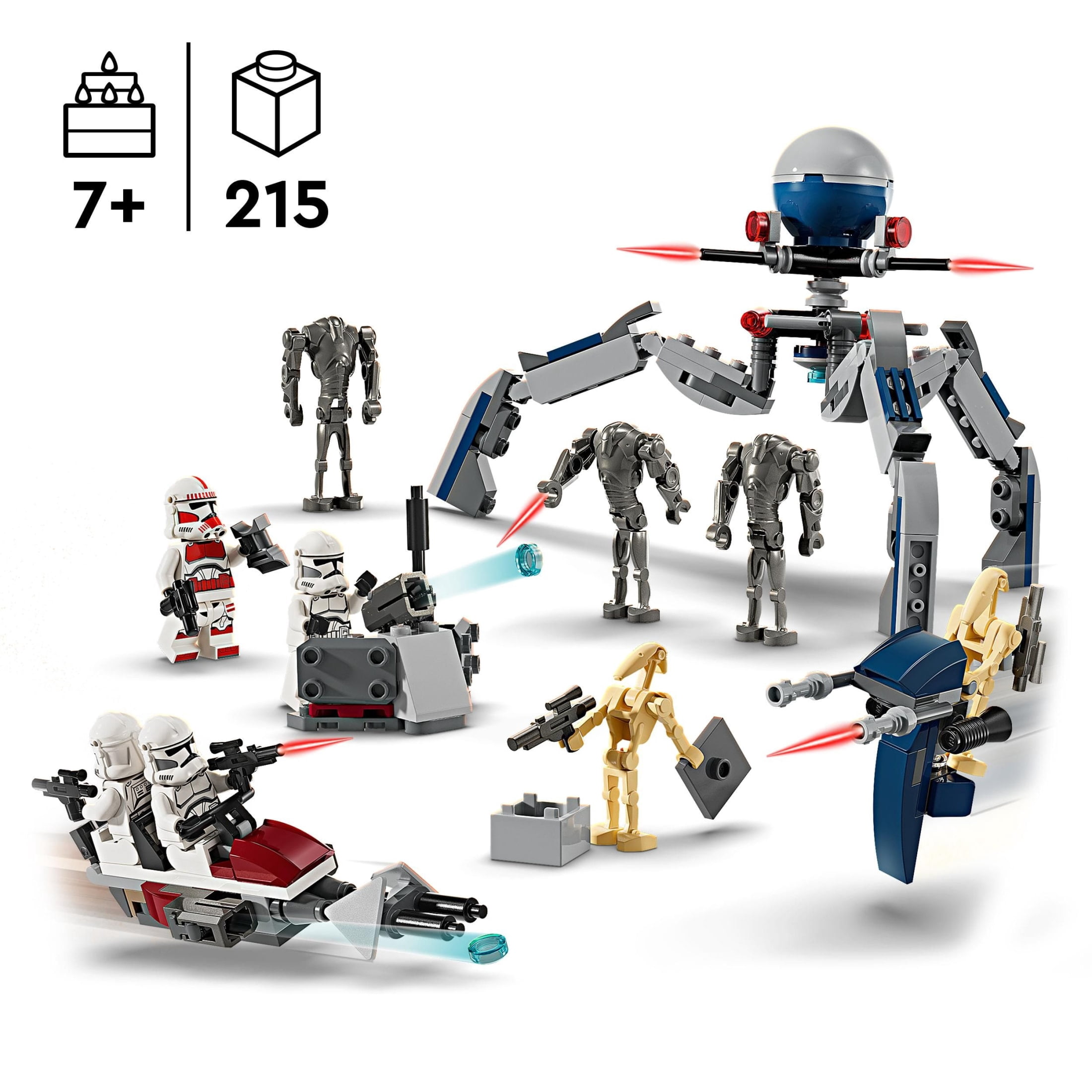 LEGO Star Wars: The Clone Wars & The Mandalorian Gift Set - Contains 3 sets in 1 box - Birthday Gift for Kids, Ages 7+ - 66804