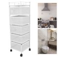 thumbnail image 1 of Rotating Storage Rack, Carbon Steel Rotatable Mesh Basket Organizer with Wheels, for Fruit Vegetable  Cosmetics, 1 of 7
