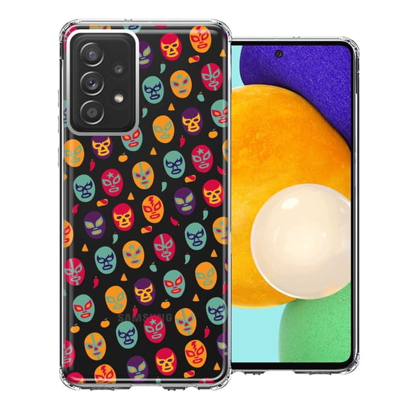 MUNDAZE For Samsung Galaxy A52 Lucha Libre Masks Design Double Layer Phone Case Cover