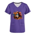 thumbnail image 5 of lcziwo Mardi Gras Scrub Tops for Women 2025 Nursing Uniforms Scrubs with Side Pockets Summer Casual Short Sleeve V Neck Tshirts Dark Blue XXL 90% off Clearance Sale, 5 of 6