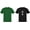 2 Pack - Black/Green, variant on TARI Men's Premium Cotton Casual Tshirt - Breathable - Comfortable - Single/Multi Pack