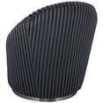 thumbnail image 3 of Uttermost Crue Contemporary Stainless Steel and Fabric Swivel Chair in Gray, 3 of 5