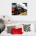 thumbnail image 4 of Nawypu Steam Train with Black Smoke Running on Island Rugen Northern Germany - Canvas Art Wall Art, 4 of 4