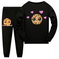 thumbnail image 1 of Conjunto de pijama de Navidad para niños, ropa de dormir de manga larga con estampado de galletas y remolino C, camiseta de manga larga para Otoño e Invierno, 1 of 4