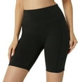 thumbnail image 2 of YUSHOW Womens High Waist Yoga Spandex Shorts with Pockets Workout Biker Athletic Shorts Size S, 2 of 7