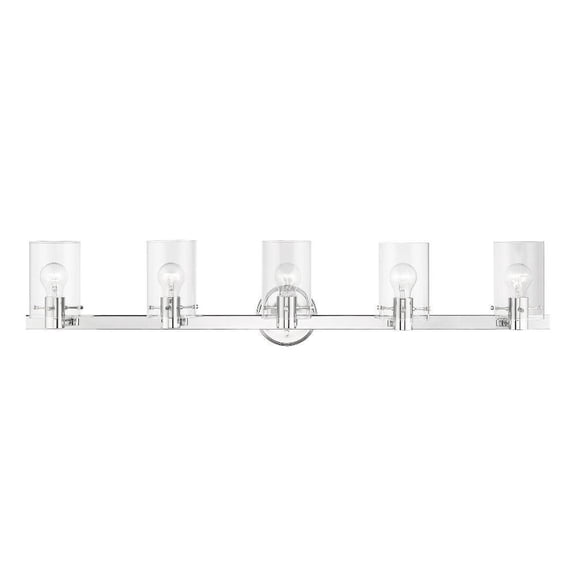 5 Light Bathroom Light in Contemporary Style-8.5 inches Tall and 42 inches Wide-Polished Chrome Finish Bailey Street Home 218-Bel-4821596