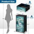 thumbnail image 3 of Dresser for Bedroom with 4 Storage Drawers Graceful Heron Shallow Water Ethereal Teal Dressers Chest of Drawers Steel Framed Fabric Closet Organizers for Entryway Home Decor, 3 of 7