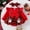 Red, variant on Infant Girls Christmas Dresses Crew Neck Long Sleeve Dress Winter Outfits Tutu Romper Girls Outfits Girls Formal Dress 0-3 Months