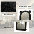 thumbnail image 5 of Anyrose 63"x24" Arched Floor Mirror Irregular Full Length Mirror With Flannel Frame, Black, 5 of 6