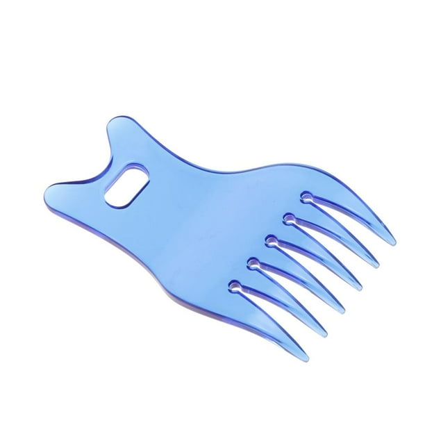 peine técnico para el cabello, peine ancho desenredante, peine afro, peine para rizos, ligero y Azul