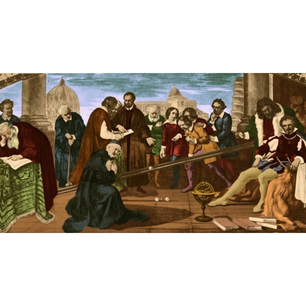 Galileo's Gravity Experiment 1589 Poster Print by Science Source (24 x