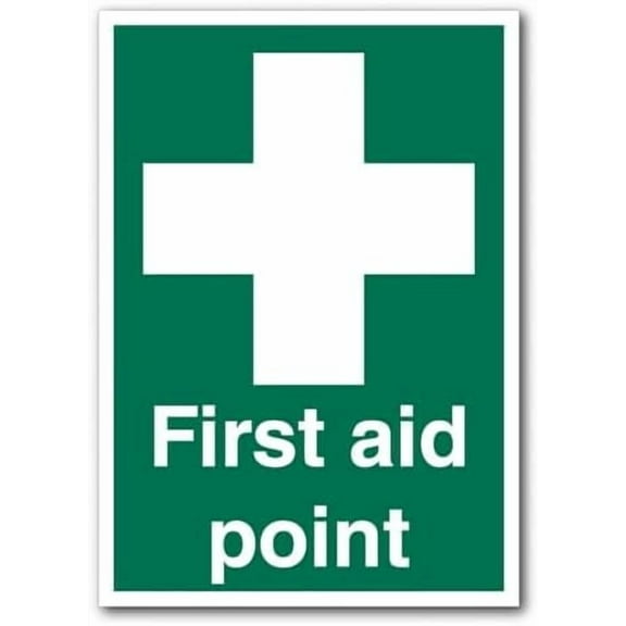 First Aid Point Sign First Aid Signs Safety Condition Signs Metal Tin Sign 8 x 12 inch