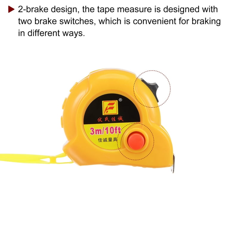 sixwipe Tape Measure 16 FT, Self-Locking Tape Measure, Thick Wear