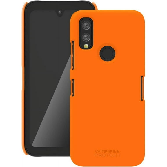Wireless PROTECH Case Compatible with DuraSport 5G Phone Model C6930. Durable Slim Smooth Finish Shell Case (Orange)
