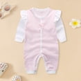 thumbnail image 5 of Newborn Baby Girl Clothes Cotton Bubble Romper Preemie Newborn Baby Girl Summer Outfit Long Sleeves Ruffle Smocked Tulle Romper Dress Jumpsuit Clothes,ruffle smocked romper 0-3 Months, 5 of 6