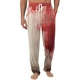 thumbnail image 2 of Domuza Halloween Pajamas Mens Spooky Funny Print Casual Drawstring Pajama Pants Lightweight Soft Cotton Lounge Pajama Bottoms with Pockets Vermilion M, 2 of 6