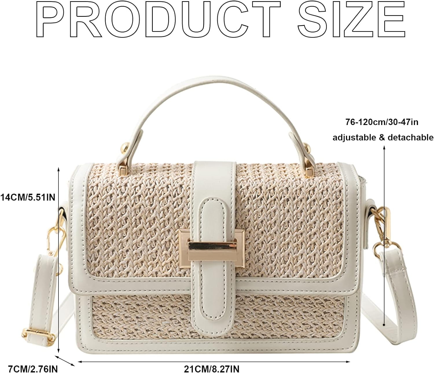 Kukuzhu Straw Crossbody Bags for Women, Summer Straw Purses and Handbags Shoulder Clutch Bag for Vacation