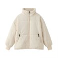 thumbnail image 1 of Gibobby Abrigos de invierno para niños y niñasAbrigo para niños pequeños, chaqueta de invierno para niñas y niños, con capucha, prendas de vestir sólidas(Beige, 8-9 Años), 1 of 5