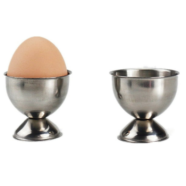 Hueveras de acero inoxidable para huevos pasados por agua, prácticas para la cocina, el comedor y el bar.