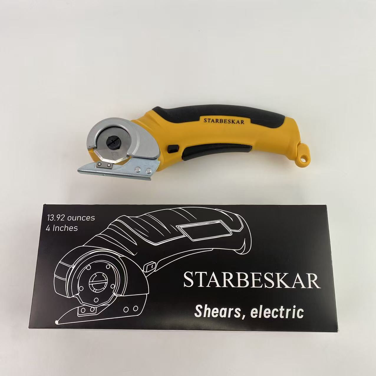 STARBESKAR Shears, electric,Cordless Electric Scissors, Rotary Cutter for Fabric and Cloth, Fabric Cutter for Carpet Leather Felt with Storage Box