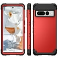 thumbnail image 6 of Rugged Case for Google Pixel 7 Pro Hard PC Soft Silicone Hybrid Shockproof Scratch-Resistant Anti-Fingerprint Slim Thin Case For Google Pixel 7 Pro,Red, 6 of 7