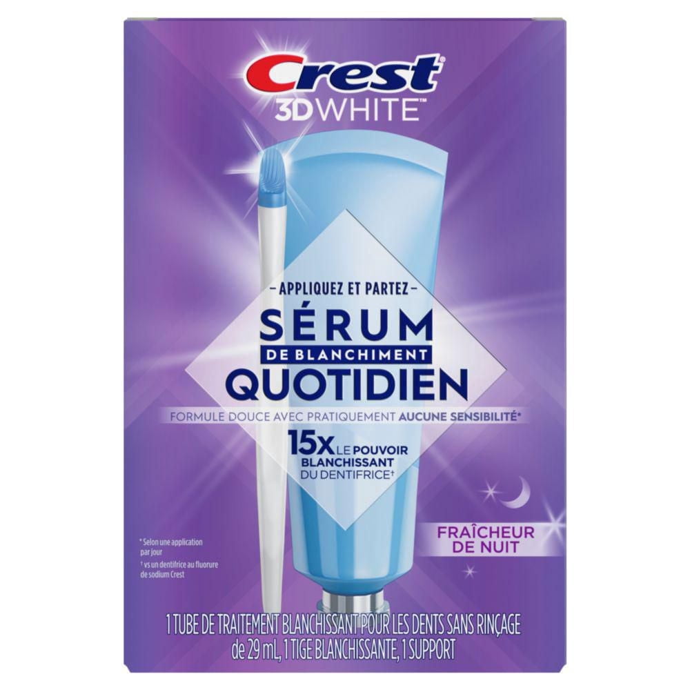 Crest Émulsions Blanchissantes + Fraîcheur de Nuit, Traitement Blanchissant pour les Dents Sans Rinçage