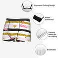 thumbnail image 6 of Fotbe Gold Glittering Hearts and Flamingos Men’s Total Support Pouch Boxer Briefs, X-Temp Cooling, Moisture-Wicking Underwear, Regular, Long-leg and Trunk-Medium, 6 of 9