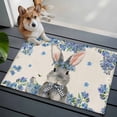 thumbnail image 3 of Entryway Rug 2'x3', Easter Small Rug for Kitchen Bathroom Door Mat Indoor Entrance, Spring Rabbit Blue Botanical Flowers Farmhouse Non-Slip Area Rugs Floor Mats Carpet Front Door Rugs, 3 of 8