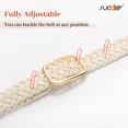thumbnail image 4 of SUOSDEY Skinny Women's Braided Leather Belts 2pack Thin Woven Belt for Jeans Pants Dresses, 4 of 5