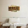 thumbnail image 2 of Elephant Stock Hot Day By The River Wall Art - Horizontal Multi Panel Canvas - Living Room Wall Decor - Abstract Multi Panel - Brown And Beige Decor By Silvia Vassileva - 30" x 18", 2 of 4