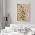 thumbnail image 3 of PixonSign Framed Canvas Print Wall Art Vintage Garden Wildflower Still Life Nature Wilderness Illustrations Modern Art Botanical Floral Farmhouse/Country Relax/Calm/Cozy - 16"x24" White, 3 of 5