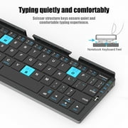 SIKAI CASE Foldable Bluetooth Keyboard with Magnetic Stand,Mini Keyboard for Tablet,Phones.Travel(Black)