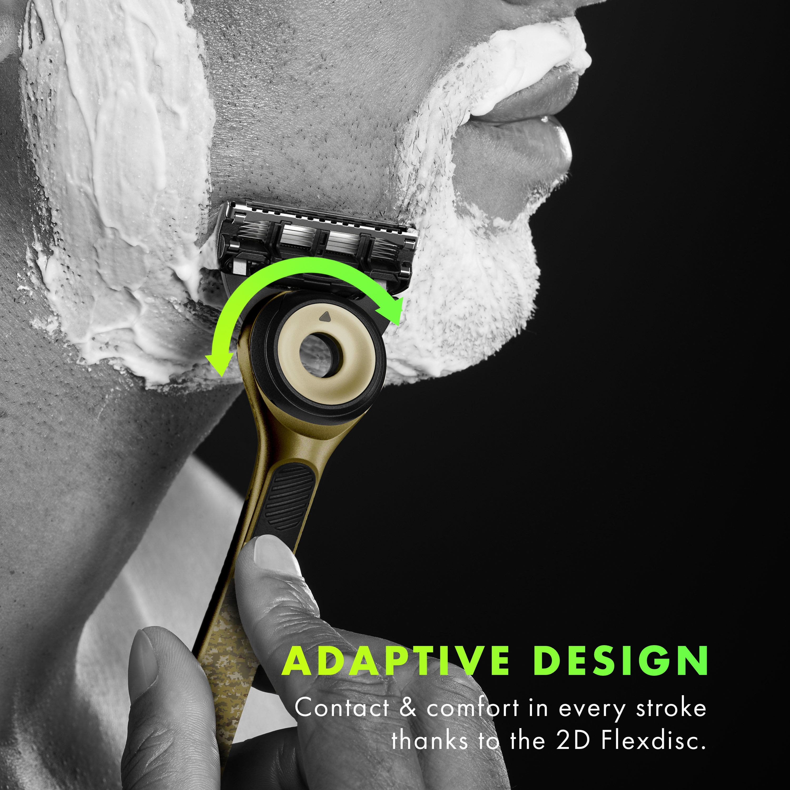 Gillette Labs Manual Razor with Exfoliating Bar Men’s Salute to Service Razor with Stand