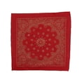 thumbnail image 1 of CTM® Metallic Gold Paisley Print Bandana, 1 of 2