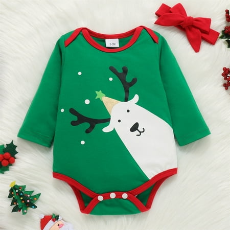 

Cathalem Shirt And Skirt Set for Teens Infant Baby Girls Christmas Two-piece Suit Xmas Cartoon Deer Printed Young Girl Clothes Childrenscostume Green 9